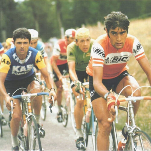 maillots , veste et cuissards BIC orange 1974 réfection a mini prix