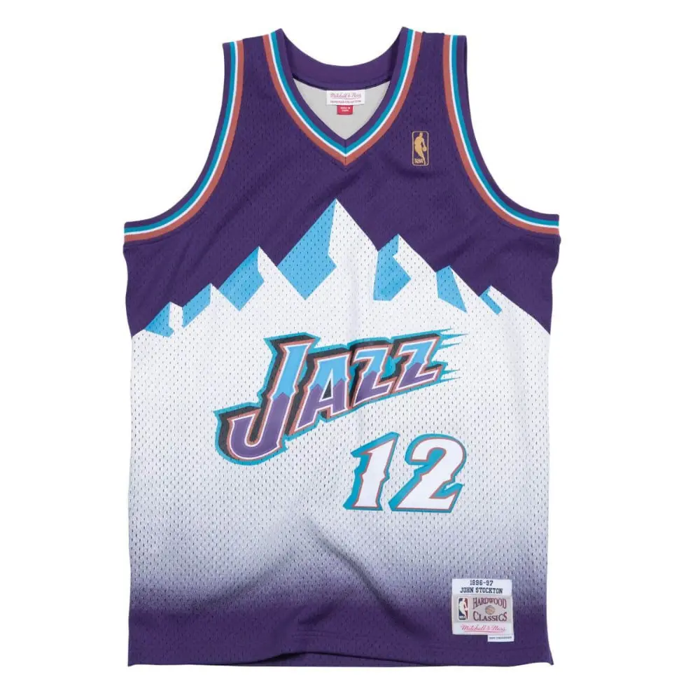 Utah Jazz 1996-97 Stockton Road Retro Jersey | Vintage Football Club ®