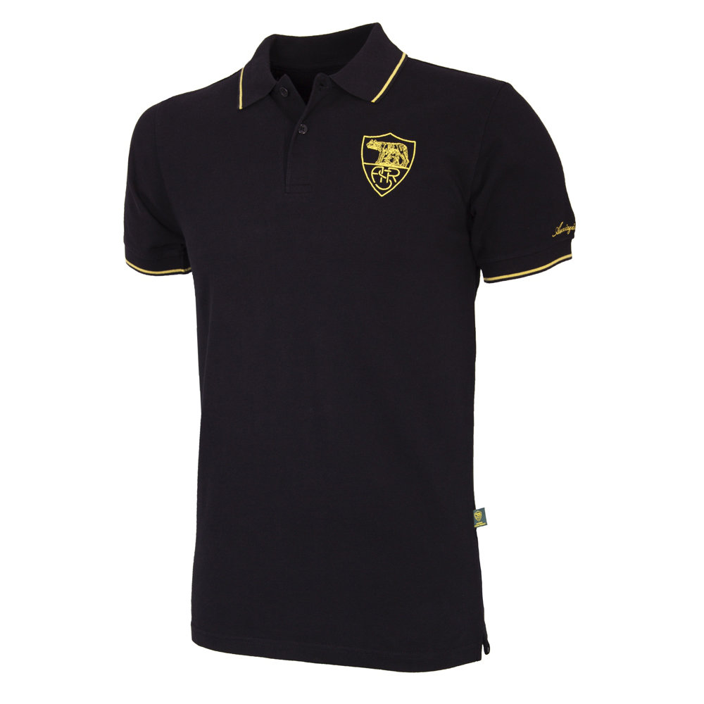 T-shirt Uomo Calcio, Logo Retro Storico, Girocollo, Manica Corta, Nero, Taglia S